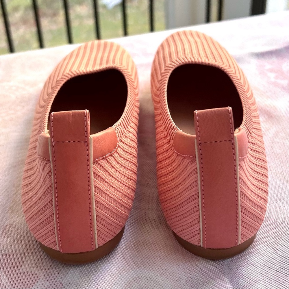Everlane The Day Glove ReKnit Pink Salmon Size 9.5 Ballet Flats Slip On Shoes - Picture 7 of 12